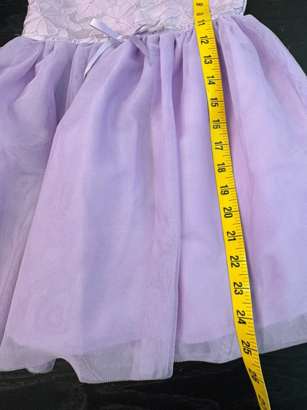 Blueberi Boulevard Lavender Floral Tulle Party Dress Girls Size 7